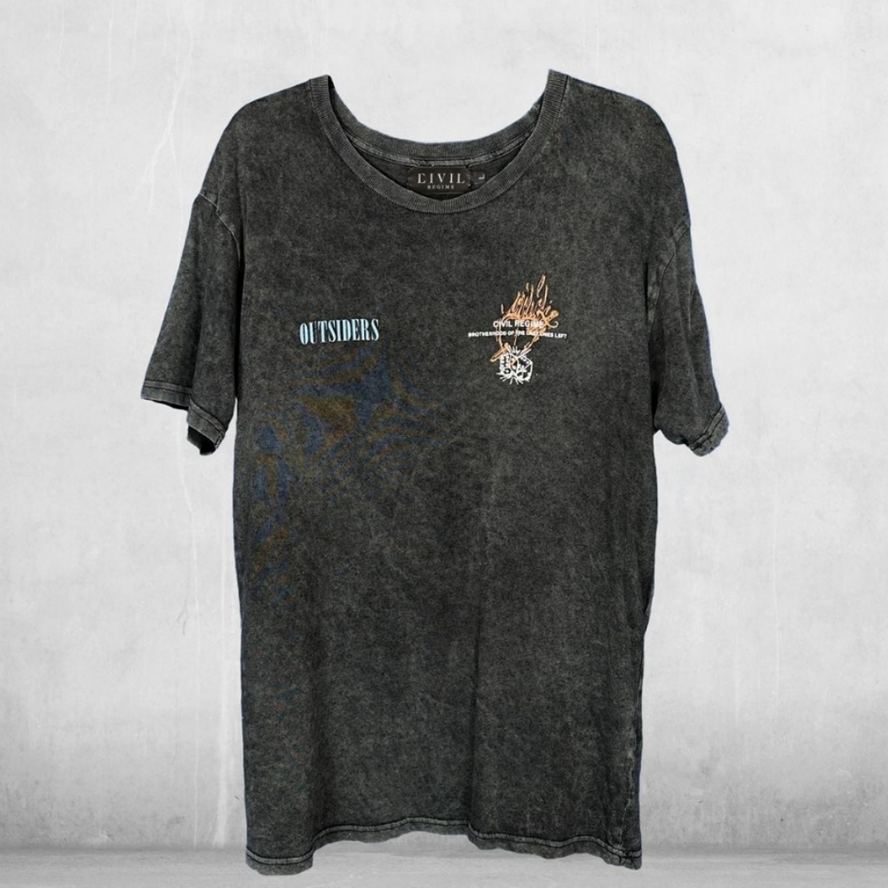 Civil Regime Vintage Black T shirt
